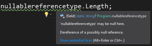 Warning when string can be NULL